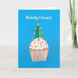Festividades Cartão do cupcake do Natal de Galês do