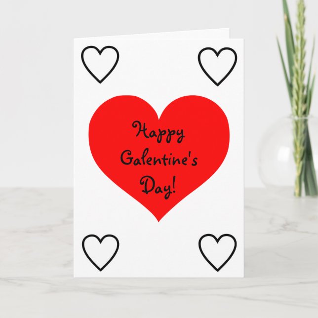 Festividades Cartão do dia de Galentine feliz (Frente)