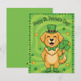 Festividades Cartão do Dia de São Patrício Cachorro Irlandês So