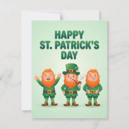 Festividades Cartão do Dia de São Patrício para Crianças Leprec