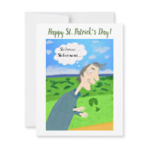 Cartão do Dia de São Patrício Sorte Irlandesa