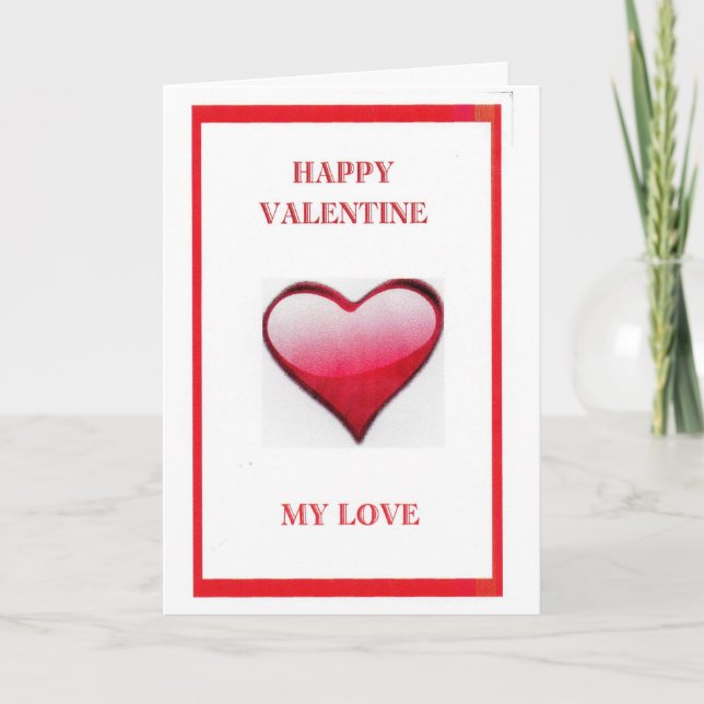 Festividades Cartão do dia de são valentim para a esposa (Frente)