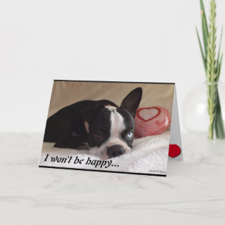 Festividades Cartão do dia dos namorados de Boston Terrier