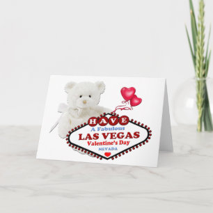 Festividades Cartão do dia dos namorados de Las Vegas do urso