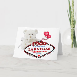 Festividades Cartão do dia dos namorados de Las Vegas do urso