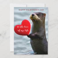 Cartão do Dia dos Namorados de Lontra de Amor Pers