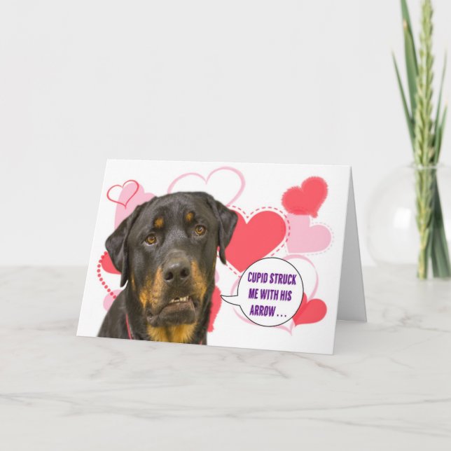 Festividades Cartão do dia dos namorados de Rottweiler (Frente)