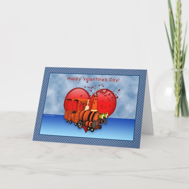 Festividades Cartão do feliz dia dos namorados do trem de Toon (Frente)