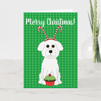 Festividades Cartão do Feliz Natal de Bichon Frise