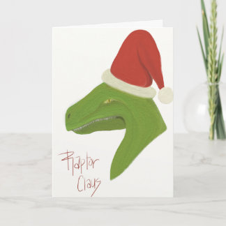 Festividades Cartão do "Feliz Natal" de Claus do raptor