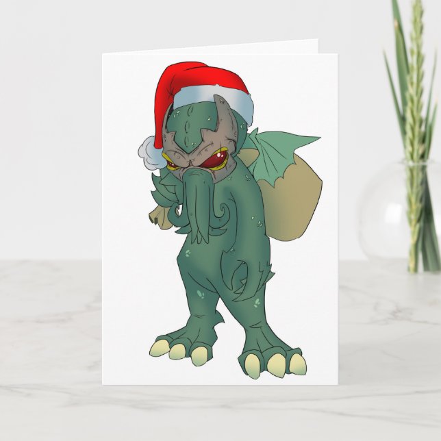 Festividades Cartão do feriado de Cthulhu (Frente)