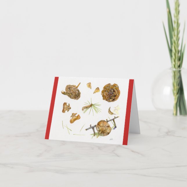 Festividades Cartão do feriado de Deodara do Cedrus com (Frente)