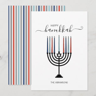 Festividades Cartão do feriado de Hanukkah Menorah