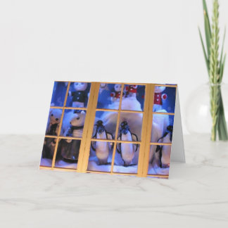 Festividades Cartão do feriado de inverno: Da "mágica janela "