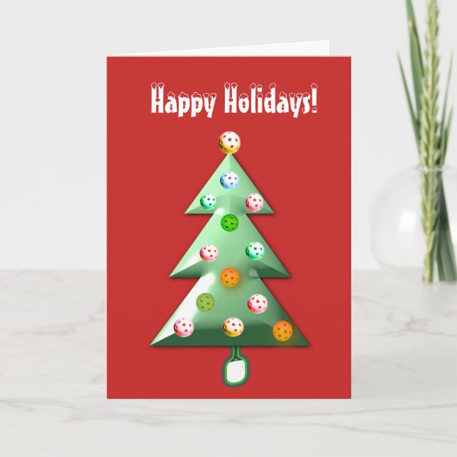 Festividades Cartão do feriado de Pickleball (Frente)