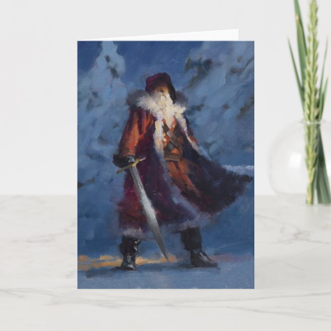 Festividades Cartão do feriado de Santaman (Frente)