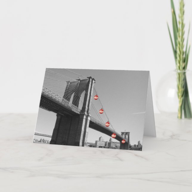 Festividades Cartão do feriado - DISCONTO da ponte de Brooklyn (Frente)