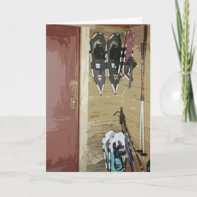 Festividades Cartão do feriado do sapato de neve (Frente)