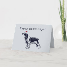 Festividades Cartão do feriado do Spaniel de Springer inglês