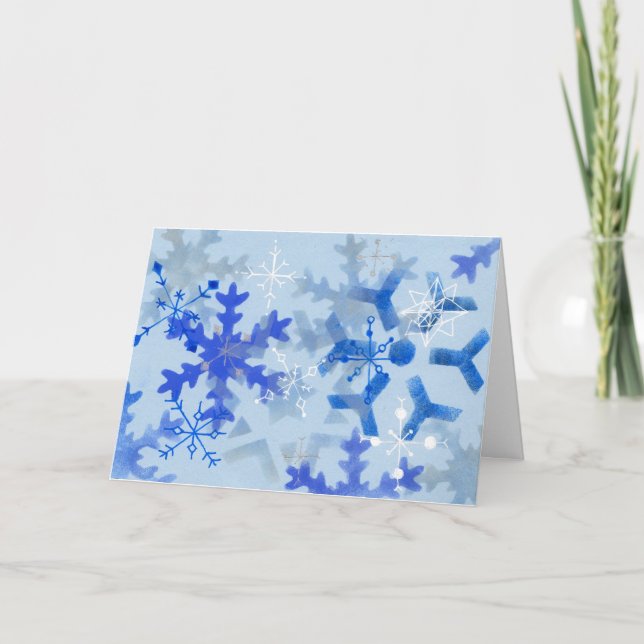 Festividades Cartão do floco de neve (Frente)