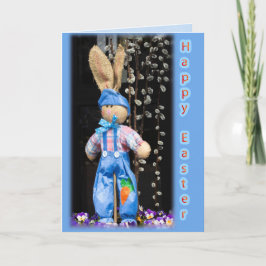 Festividades Cartão do menino do coelho de felz pascoa