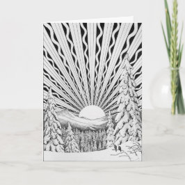 Festividades Cartão do nascer do sol de Yule