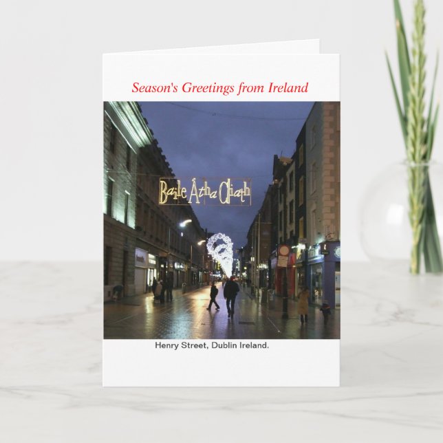 Festividades Cartão do Natal de Ireland (Frente)