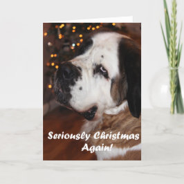 Festividades Cartão do Natal de St Bernard