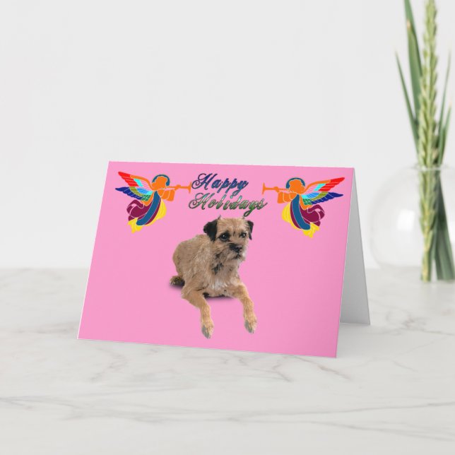 Festividades Cartão do Natal de Terrier de beira (Frente)