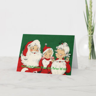 Festividades Cartão do Natal dos três de nós
