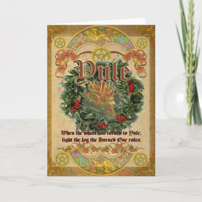 Festividades Cartão do Pagan de Yule (Frente)