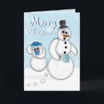 Festividades Cartão do tombadilho do boneco de neve do Natal<br><div class="desc">Design pooping do boneco de neve do feriado pelo texto customizável de Jerry Lamberto</div>