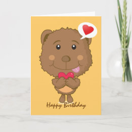 Festividades Cartão do Urso de Aniversário
