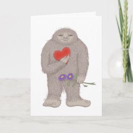 Festividades Cartão do Yeti de Bigfoot Sasquatch eu te amo