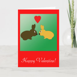 Festividades Cartão dos namorados de dois coelhos