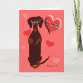 Festividades Cartão dos namorados de Sidney do Dachshund