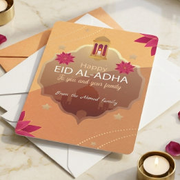 Festividades Cartão Elegante de Eid al-Adha Mubarak