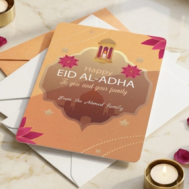 Festividades Cartão Elegante de Eid al-Adha Mubarak (Criador carregado)
