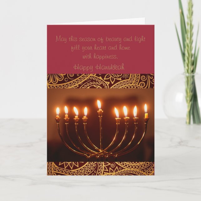 Festividades cartão elegante de Hanukkah (Frente)