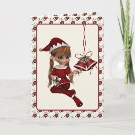 Festividades Cartão Elf de Natal