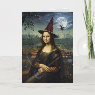 Festividades Cartão engraçado de Halloween da Mona Lisa