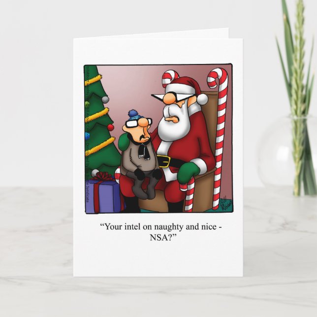 Festividades Cartão Engraçado de Humor de Natal (Frente)