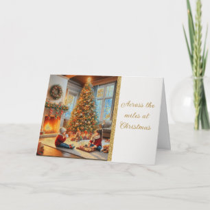 Festividades Cartão Familiar de Natal Árvore de Natal Across th