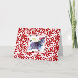 Festividades Cartão farpado do feriado de NOEL do Collie dos