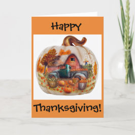 Festividades Cartão feliz da acção de graças, camião de