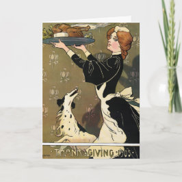 Festividades Cartão feliz da acção de graças do vintage