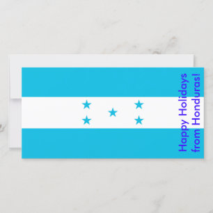 Festividades Cartão Feliz de Férias com bandeira de Honduras