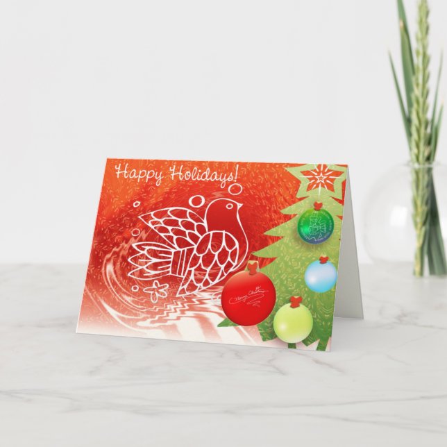 Festividades Cartão Feliz de Férias de Natal (Frente)