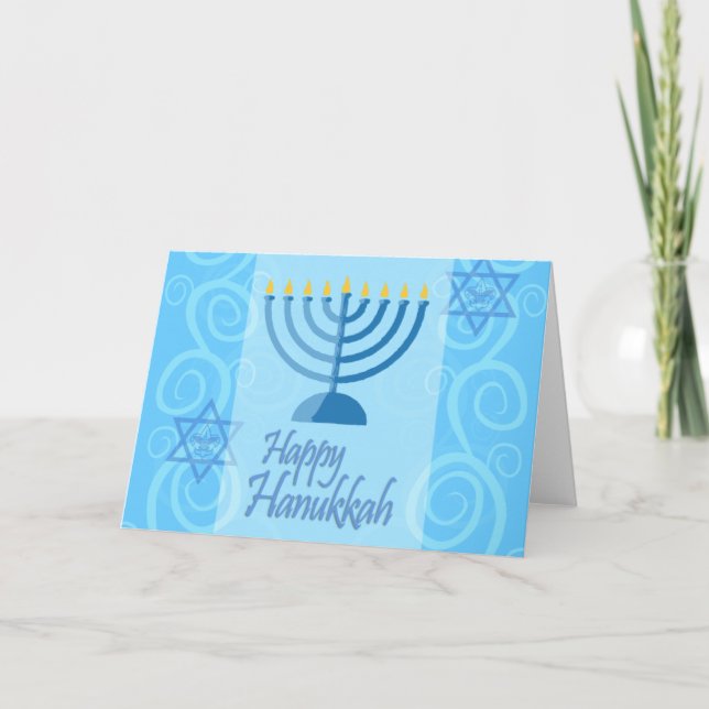 Festividades Cartão feliz de Hanukkah (Frente)
