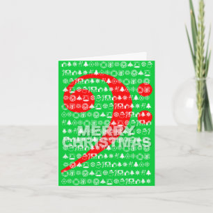 Festividades Cartão Feliz de Natal Cartão Clef Music Note Green